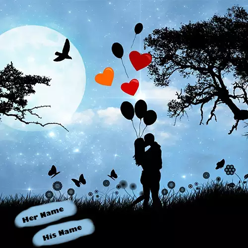 Write Name on True Love Romantic Couple Photos With Name Edit