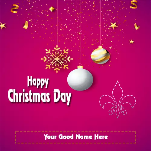Merry Christmas Festive Season Images with Name and Photo