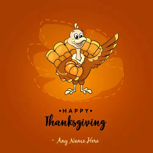 Thanksgiving Turkey Cartoon Picture With Name Edit