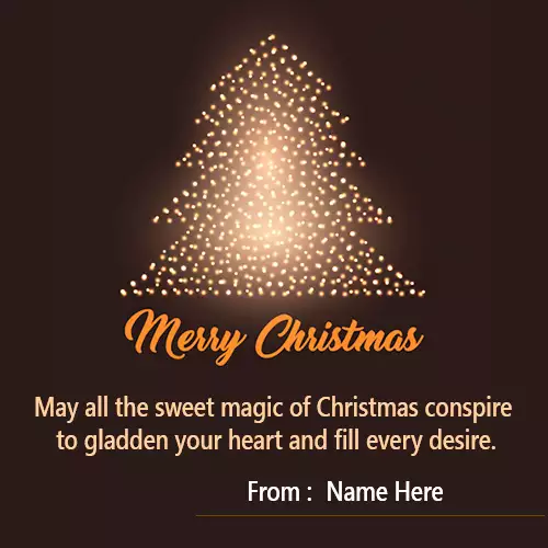 Merry Christmas 2025 Card with Name Edit