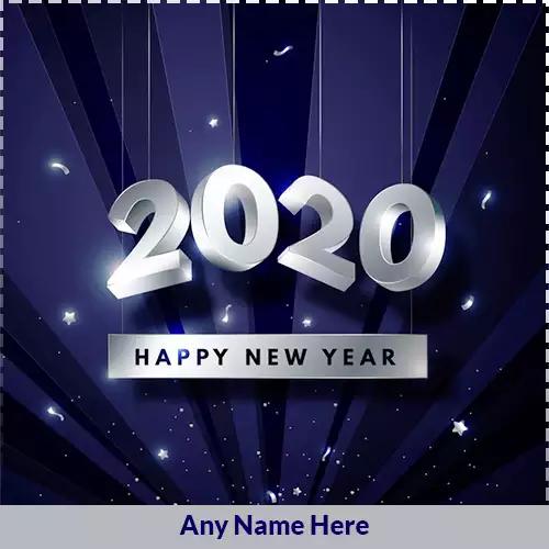 2020 Happy New Year Cards with Name