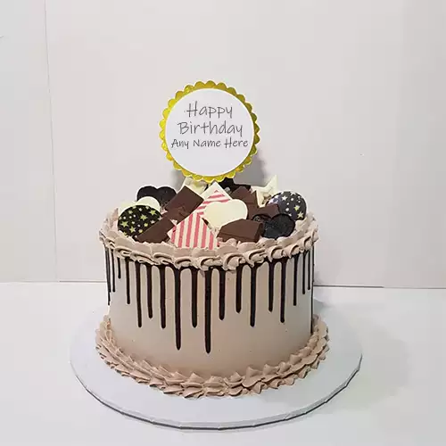 Delicious Chocolate Birthday Cake With Name