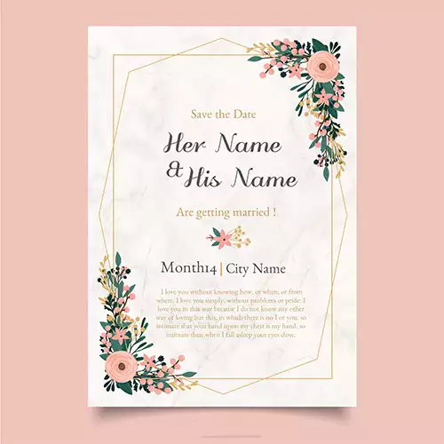 Write Your Name On Wedding Save The Date Card