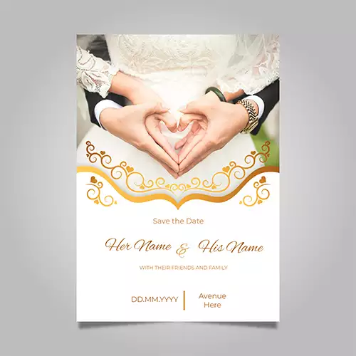 Make Your Name Own Wedding Anniversary Save The Date Card