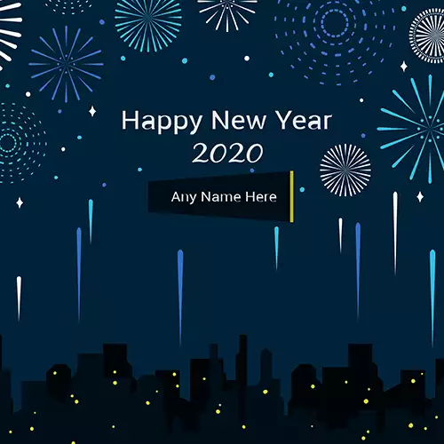 Wish You Happy New Year 2020 Cards With Name Editor