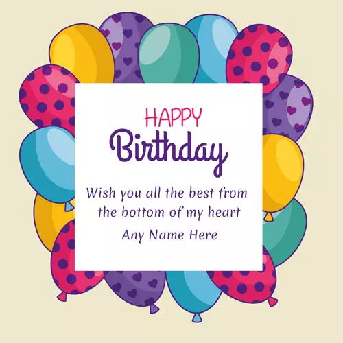 Happy Birthday Card With Name Free Download