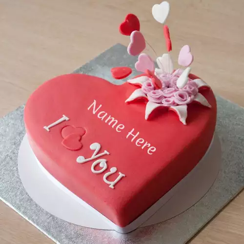 I Love You Birthday Cake With Name Edit