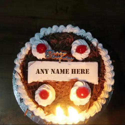 Black Forest Birthday Cake For Friend With Name