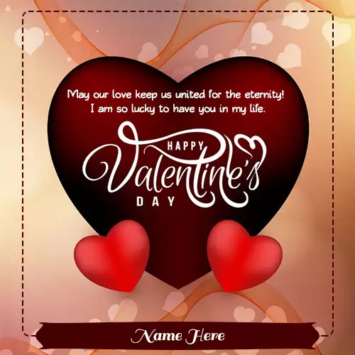 Write Name In Valentine Day 2025 Greeting Card