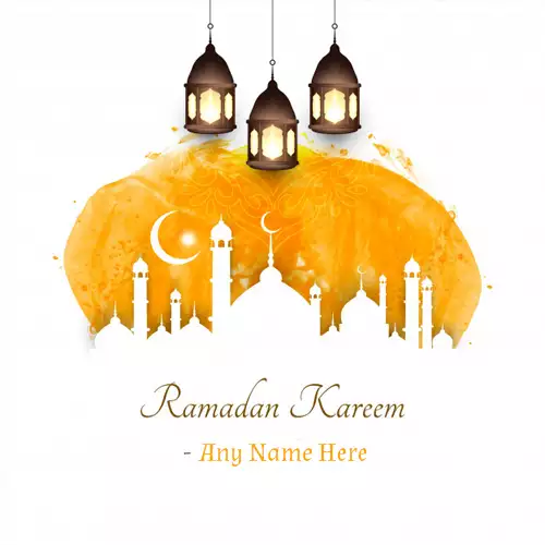 Happy Ramadan Eid ul Fitr 2024 WhatsApp dp with name