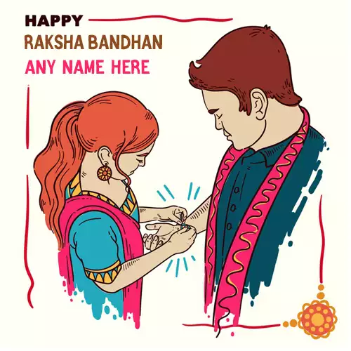 raksha bandhan cartoon pictures write name