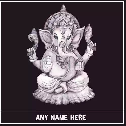 Write Name On Ganpati Bappa Cute Images Latest