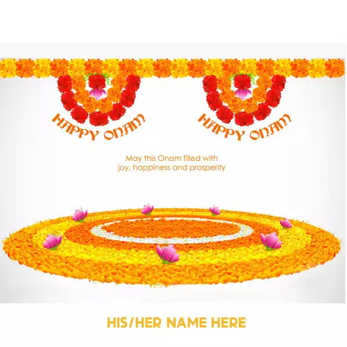 Happy Onam Pookalam 2025 Wishes Messages With Name