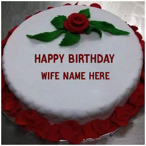 Birthday Cake Wishes With Name For Wife