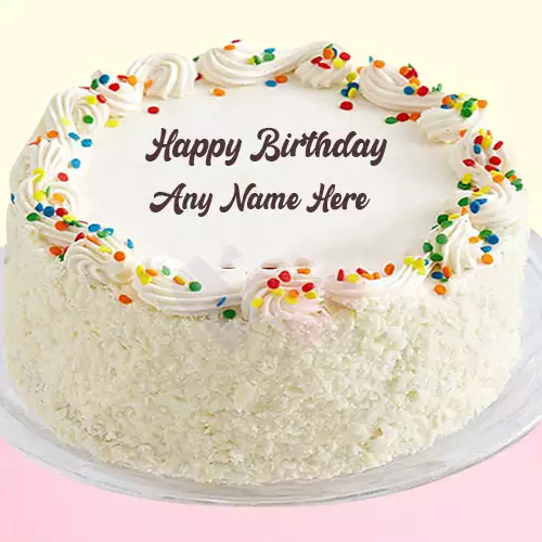 Write Name On White Forest Birthday Cake