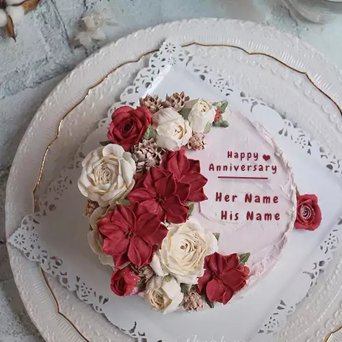Write Name On Marriage Anniversary Cake Images For Whatsapp
