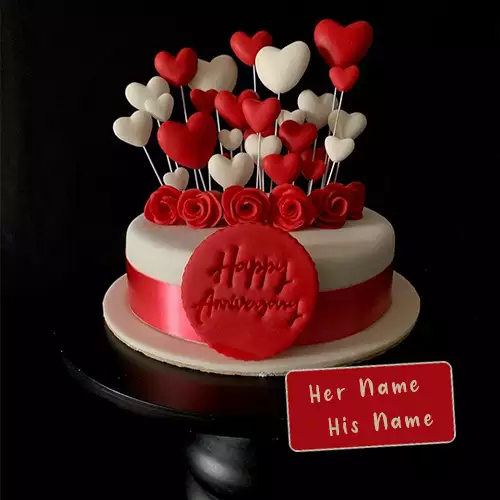 Name Edit Happy Marriage Anniversary Cake