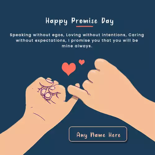 Write Name On Promise Day Images For Love Couple