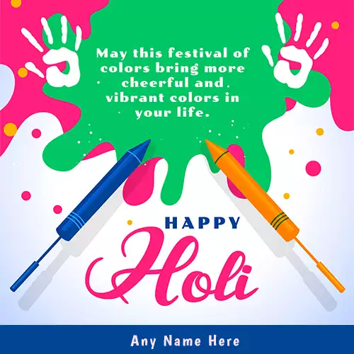 Happy Holi Colorful Images With Name And Photo