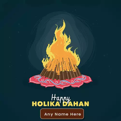 Happy Holika Dahan picture with your name