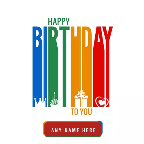 Birthday Card With Name Edit For Lover