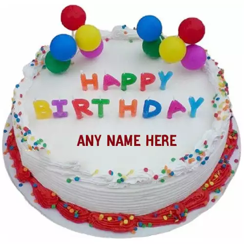 Birthday Wishes Balloons Images With Name On Cake Free Download