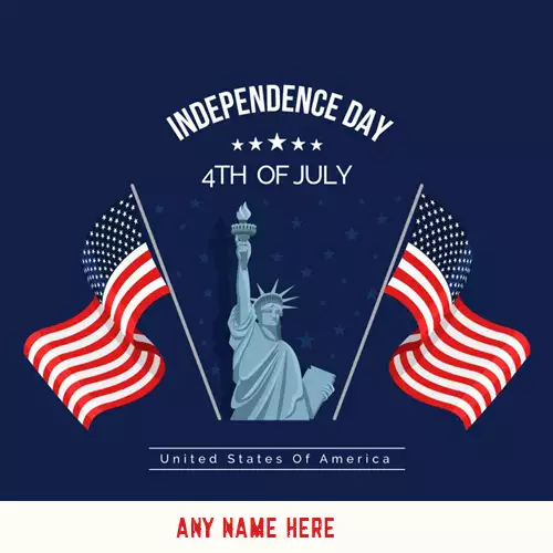 Happy Independence Day USA Greetings With Name