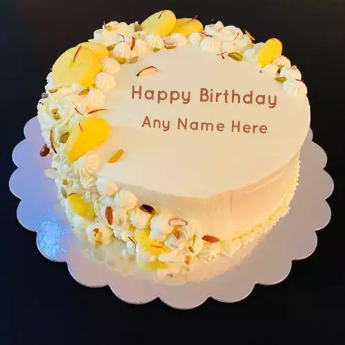 Dry Fruit Birthday Cake Generate With Name