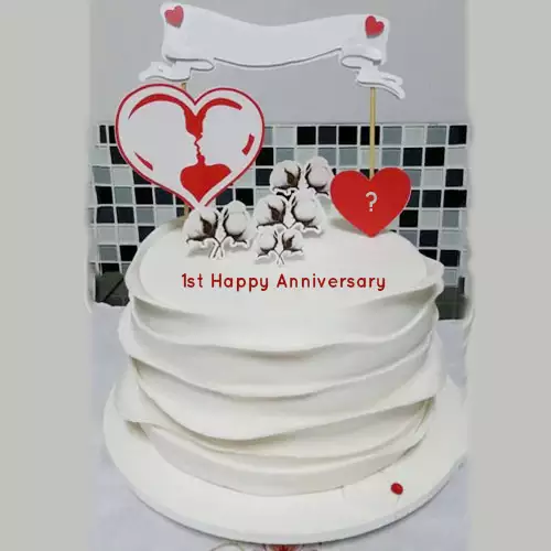 1st Marriage Anniversary Cake With Name Edit