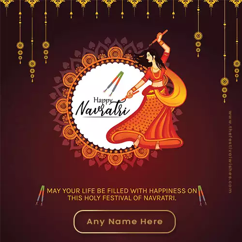 Write Name On Happy Navratri 2024 Images For Whatsapp Download