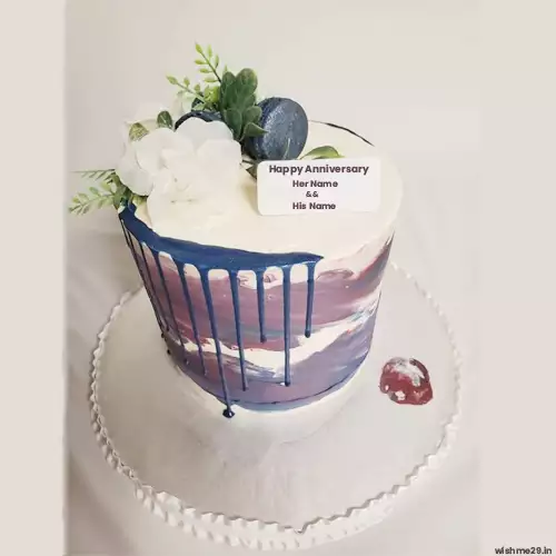 Wedding Anniversary Wishes Cake With Name Free Download