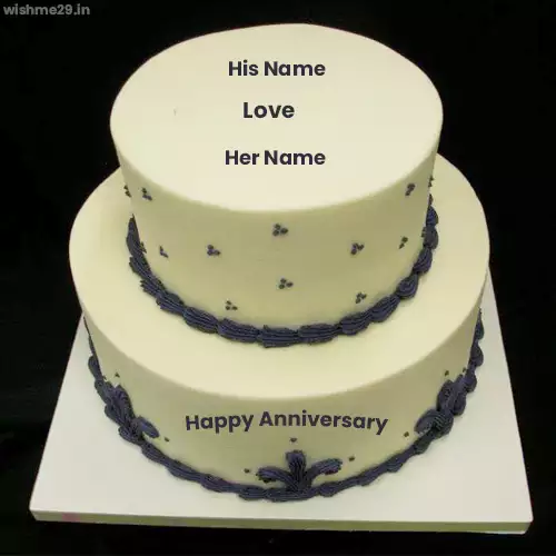 Simple Wedding Anniversary Cake Pics With Name