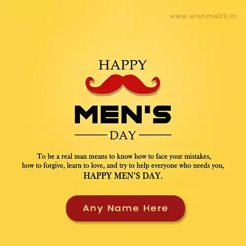 Happy International Men's Day Greeting Card With Name Edit