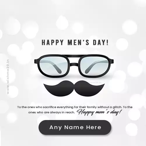 Men's Day 2024 Wishes Images Download With Name