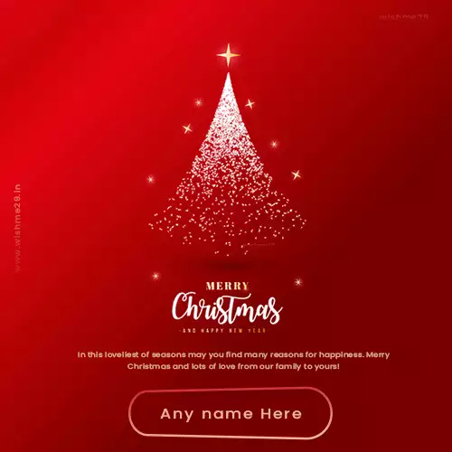 Happy Christmas Xmas Tree With Name Edit