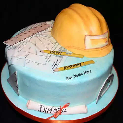 Birthday Cake For Civil Engineer With Name Editing