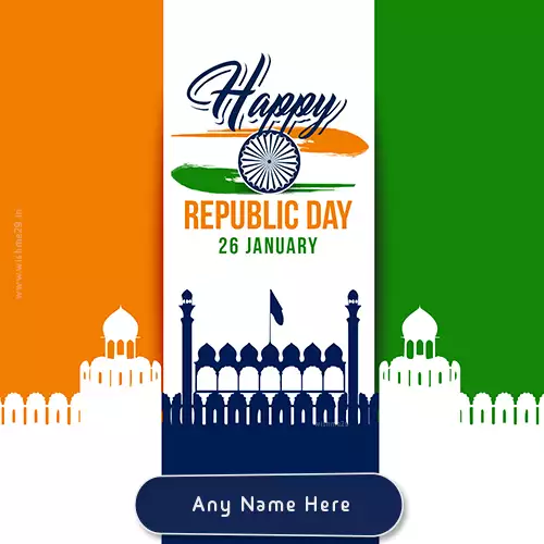 26th January 2024 Republic Day Card With Name