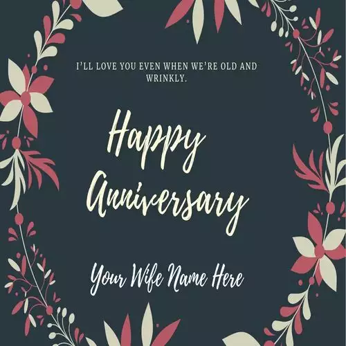 Anniversary Card For Wife With Name Create