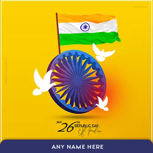 26th January 2024 Flag Republic Day Image With Name