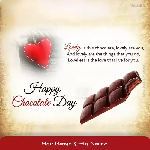 Valentine Chocolate Day 2024 Images For Whatsapp Dp With Name