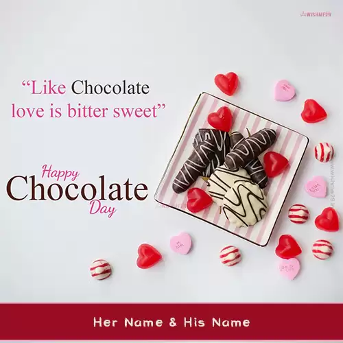 Valentines Chocolate Day 2024 Pic Free Download With Name
