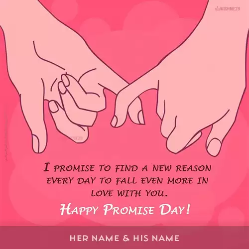 Happy Promise Day 2024 Images For Girlfriend With Name Edit