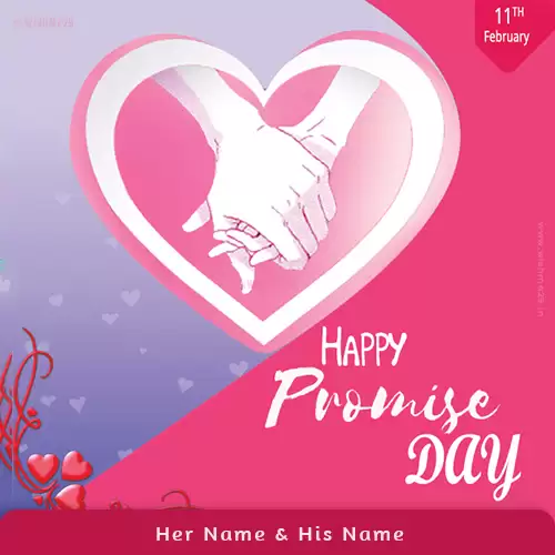I Love You Happy Promise Day 2024 Pic With Name