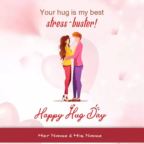 Happy Hug Day 2023 Cartoon Images With Name