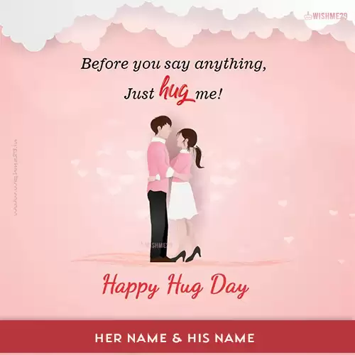 Valentine Hug Day 2024 Images With Name