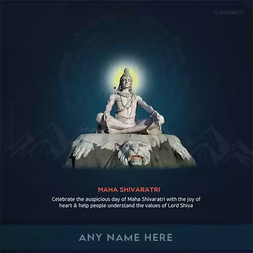 Shivratri 2024 Shiv Image With Name Edit