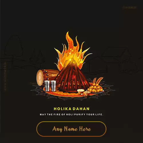 Happy Holika Dahan 2023 Picture With Name Download