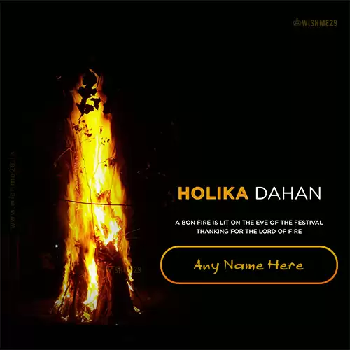 Happy Holi Dahan 2024 Images With Name And Photo Download