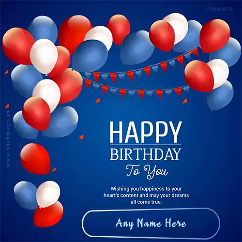 Making Online Birthday Card With Name