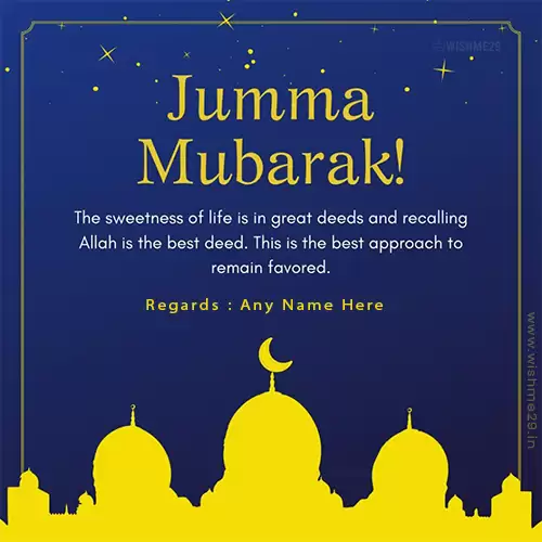 Jumma Mubarak Status 2024 In English With Name Download